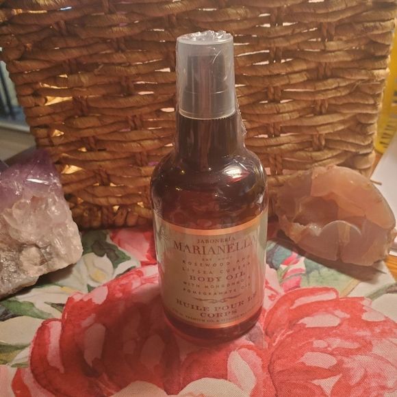 NWT 4oz MARIANELLA BODY OIL ROSEWOOD AND LITSEA CUBEBA IMPERIAL JADE BODY OIL - Picture 5 of 8